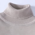 thumbnail image 4 of HAiming Mens Trutleneck Sweater Long Sleeve Winter Warm Fleece Lined Ribbed Casual Knit Pullover Tops, 4 of 7