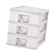 thumbnail image 4 of Caja de almacenamiento de escritorio de 3 niveles, organizador de artículos diversos, multifunción, ahorra espacio en el escritorio. Gris, 4 of 9