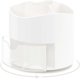 thumbnail image 1 of Rotating Pen Pencil Holder, 4 Compartments Pen Pot - Desktop Stationery Storage Makeup Brushes Holder for Home and Office, Pen Organiser (White), 1 of 5