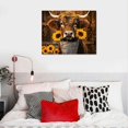 Orinice Animal Wall Art Decor Funny Cute Highland Cattle Vintage