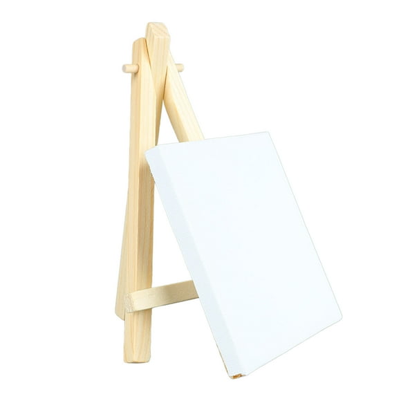 Mini caballete de exhibición de madera con pendiente ajustable, 10 Uds., 5,9 pulgadas de alto, 3,1 pulgadas de ancho, con marco para pintura al óleo DIY