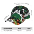 thumbnail image 2 of Fotbe Dinosaur Skeleton Gorro Clásico de Béisbol, Gorra Ajustable con Broche Snapback, Gorro de Exterior de Algodón Suave, 2 of 6