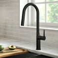 thumbnail image 2 of Kraus Oletto Tall Modern Pull-Down Single Handle Kitchen Faucet in Matte Black, 2 of 14