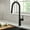 Matte Black, variant on Kraus Oletto Tall Modern Pull-Down Single Handle Kitchen Faucet in Spot Free Stainless Steel
