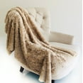 thumbnail image 2 of Plutus 114" x 120" Persian Chilla Faux Fur Handmade Luxury Throw in Champagne, 2 of 2