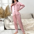 thumbnail image 4 of Hwmodou Womens Pajama Outfits Sets Women Pajamas And Pajamas Suits Casual Home Pajamas Fashionable Casual Pajamas Suits Fall Winter Pj Outfit, 4 of 6