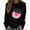 Black, variant on PATLOLLAV Sweatshirt for Women 2022,Women's Fashion Print Round Neck Loose Long Sleeve T-Shirt Tops Hoodless Sweatshirts
