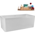 thumbnail image 2 of 59" Streamline N5000GLD Soaking Freestanding Tub and Tray With Internal Drain in Polished Gold, 2 of 7