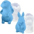 thumbnail image 1 of 2Pcs Easter 3d Rabbit Candle Mold Silicone Bunny Resin Casting Mould for Diy Candle Making, 1 of 8