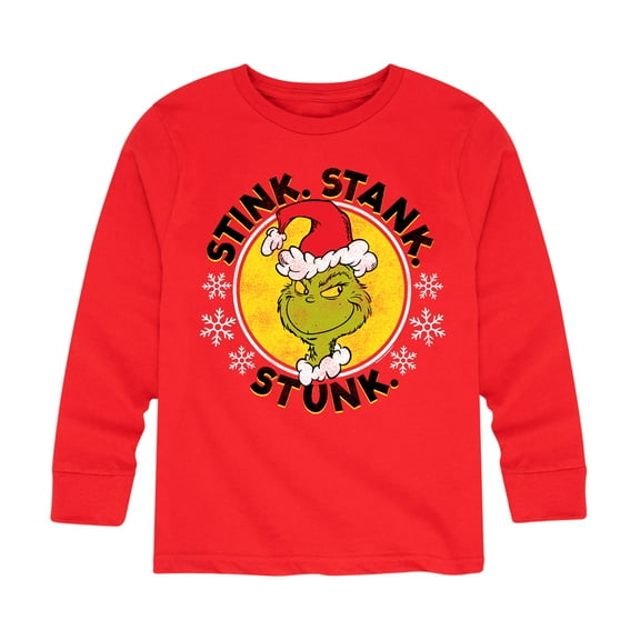 Dr. Seuss - The Grinch Stink Stank Stunk - Toddler And Youth Long Sleeve Graphic T-Shirt