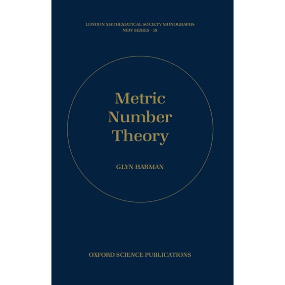 London Mathematical Society Monographs Metric Number Theory, Book 18, (Hardcover)