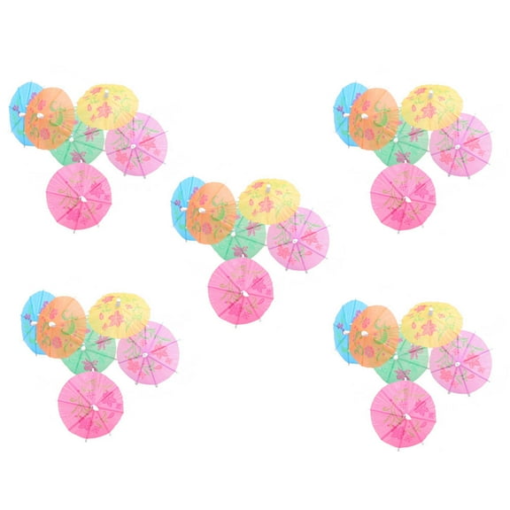 MLINS 30pcs Succulents Mini Umbrellas Paper Umbrellas Flowerpot Umbrellas for Summer