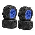 thumbnail image 1 of MERIGLARE 1:18 Scale RC Car Tires Wheels Accessories Direct Replaces Maintenance Components 4WD Parts Easy Installation Buggy Tires Rim Blue, 1 of 9