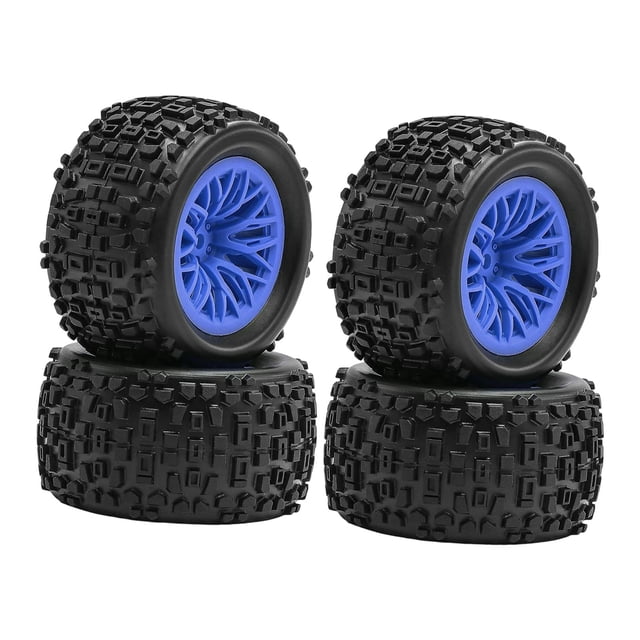 HILABEE 1:18 Scale RC Car Tires Wheels Accessories Direct Replaces Maintenance Components 4WD Parts Easy Installation Buggy Tires Rim Blue