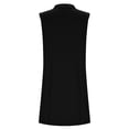 thumbnail image 5 of JSKUMAR Plus Size Women's Sleeveless Cardigan Open Front Lightweight Long Vests Draped Duster Tops Outfit (Black,L), 5 of 6