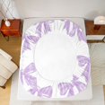 thumbnail image 5 of Manfei Purple Bow Boy Girl 3pcs Twin Sheet Sets,Dreamy Princess Twin Fitted Sheet,Cute Bowknot Breathable Flat Sheet,Super Cozy Room Decor, 5 of 7