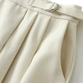 thumbnail image 4 of ASFGIMUJ Women Mid Length Suit Skirt A Line High Waisted Pleated Skirt Daily Half Suit Skirts, 4 of 6