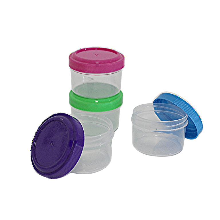 Diny Home & Style Twist Top Salad Dressing Cups Kitchen Storage Container Pack of 4 Reusable Dipping Sauce