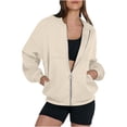 thumbnail image 1 of Ailaofu Zip Up Sweatshirt For Women Fall 2025 Long Sleeve Sweat Shirt Oversized Y2K Clothes Casual Jacket Outfits, 1 of 5