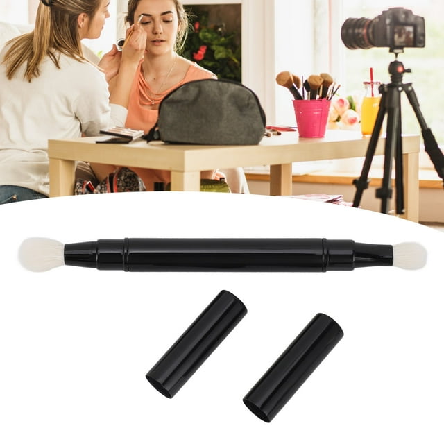 Cepillo De Maquillaje De Ojos, Cerdas Suaves Retráctiles Amigables Con La Piel, Cepillo De Sombra De Ojos Doble De Doble Cara Para Exteriores
