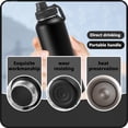 thumbnail image 4 of Arcticwind 40oz/1200ml Stainless Steel 304 Insulated Water Bottle with Handle - Large Capacity Thermal Cup for Outdoor, Travel, Sports, Camping & Hiking, Portable & Leakproof (BPA-Free), Black, 4 of 7