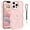 Pink, variant on Dteck for iPhone 16 Pro Max Case, Compatible with MagSafe, Curly Wavy Frame Translucent Frosted Back Cover,Black