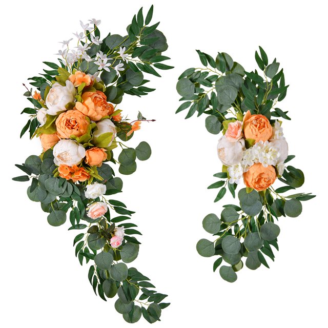 Conjunto de decoración de boda Flor artificial Peonía rosa Plato de invitados de boda Decoración Arco de boda Dintel de puerta