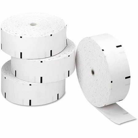 PM Company Thermal ATM Rolls, 3-1/8" x 1,960', White, 4/Carton