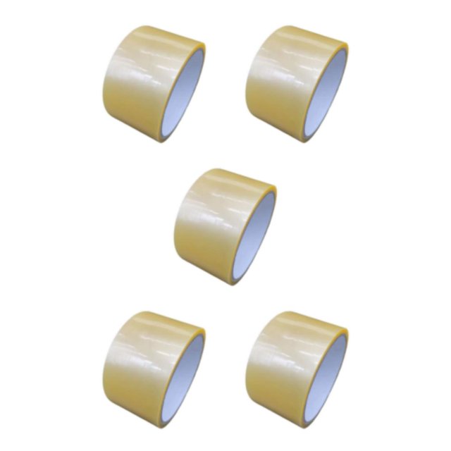 Transemion Creative Sticky Ball Rolling Tape Decorative Game DIY for Party Children Yellow 6 x 10m 5Set