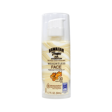 Hawaiian Tropic Silk Hydration Weightless Face Oil-Free Lotion Sunscreen SPF 30 1.7 fl oz