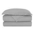 thumbnail image 5 of Ensemble de housse de couette à texture à pois Swift Home, literie douce toutes saisons avec fermeture éclair, queen, gris clair, 5 of 5