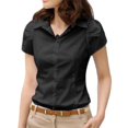 thumbnail image 2 of women short-sleeved business summer shirt plus size work clothes Korean style, 2 of 8