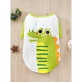 thumbnail image 1 of Cartoon Crocodile Spring/Summer Pet Clothes For Small Dogs, 1pc, 1 of 5