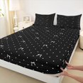 thumbnail image 3 of Manfei Kawaii Princess Bow Fitted Sheet Full,Cute Dreamy Bowknot Bed Set,3 Pieces,1 Fitted Sheet and 2 Pillowcases, 3 of 6