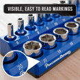 thumbnail image 2 of PD Magnetic Tool Organizer Holder, 30 Sockets (3/8" (Metric), Blue), 2 of 9