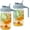 32 OZ 2PC, variant on Mason Jar Pitcher Wide Mouth 32 OZ Glass Jars With Pour Spout Lids Airtight Leak-proof 1 Quart Water Pitcher With Handle For Iced Tea, Milk, Sun Tea, Lemonade, Iced Coffee