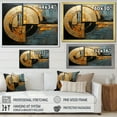 thumbnail image 4 of Designart "Golden Geometry Hardedge Art wall art II" Modern Floater Framed Wall Art Print, 4 of 7