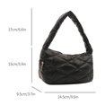 thumbnail image 2 of Bolso mano para mujer acolchado gran capacidad PU ​​axila elegante ir al trabajo un hombro, 2 of 9
