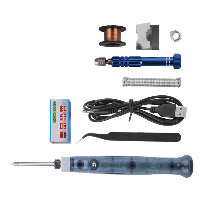 Temperatura Ajustable Anti-ropa Conjunto De Hierro Eléctrico De 5 V, Pluma De Hierro De Soldadura De Corriente Continua, Hierro Soldado, Para Mantenimiento Electrónico Del Hogar