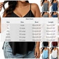 thumbnail image 4 of ClodeEU Women's V Neck Flowy Cami Top, Loose Fit Spaghetti Strap Tank Army Green,Women's Plus L, 4 of 8