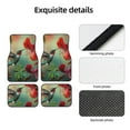 thumbnail image 4 of Vsdgher Hummingbird Floral Paradise Car Foot Mat Set of 4 Pieces Universal Floor Liner Car Accessories Fits Most Cars, Trucks, Vans, sedans, SUV, 4 of 7