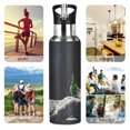 thumbnail image 7 of Yayeee 20oz Insulated Water Bottle Double Wall Stainless Steel with Flip Straw Lid, Sitting on The Moon, 7 of 7