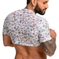 thumbnail image 2 of Pali Diverso Sexy Gay Lesbian Queer LGBTQ Rainbow Pride Flag Print Cropped Crop Top Party Workout Quick Dry Shirt (Small, Perforated White), 2 of 10