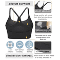 thumbnail image 3 of RUNNING GIRL Strappy Sports Bra for Women Medium Support Padded Yoga Bra with Removable Cups, 3 of 6