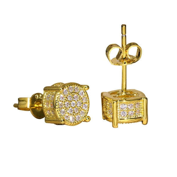 Large Cubic Zirconia Hypoallergenic Stud Earrings for Women Men, Sterling Silver Earrings for Women UK 925 Silver Stud Earring,Round Cubic Zirconia