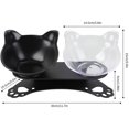 thumbnail image 4 of Tazón de gato, cuencos de gato doble con soporte elevado, cuenco de gato antideslizante, cuenco de gato doble para perros y gatos pequeños Feliz Sencillez, 4 of 5