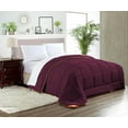 thumbnail image 1 of Cal-King Comforter Solid Wine Luxurious Collection Microfiber Fill Duvet Insert Box Stiched Quilted Fluffy Soft All Season Comforter with Pillowcases & Premium Piping, 1 of 7