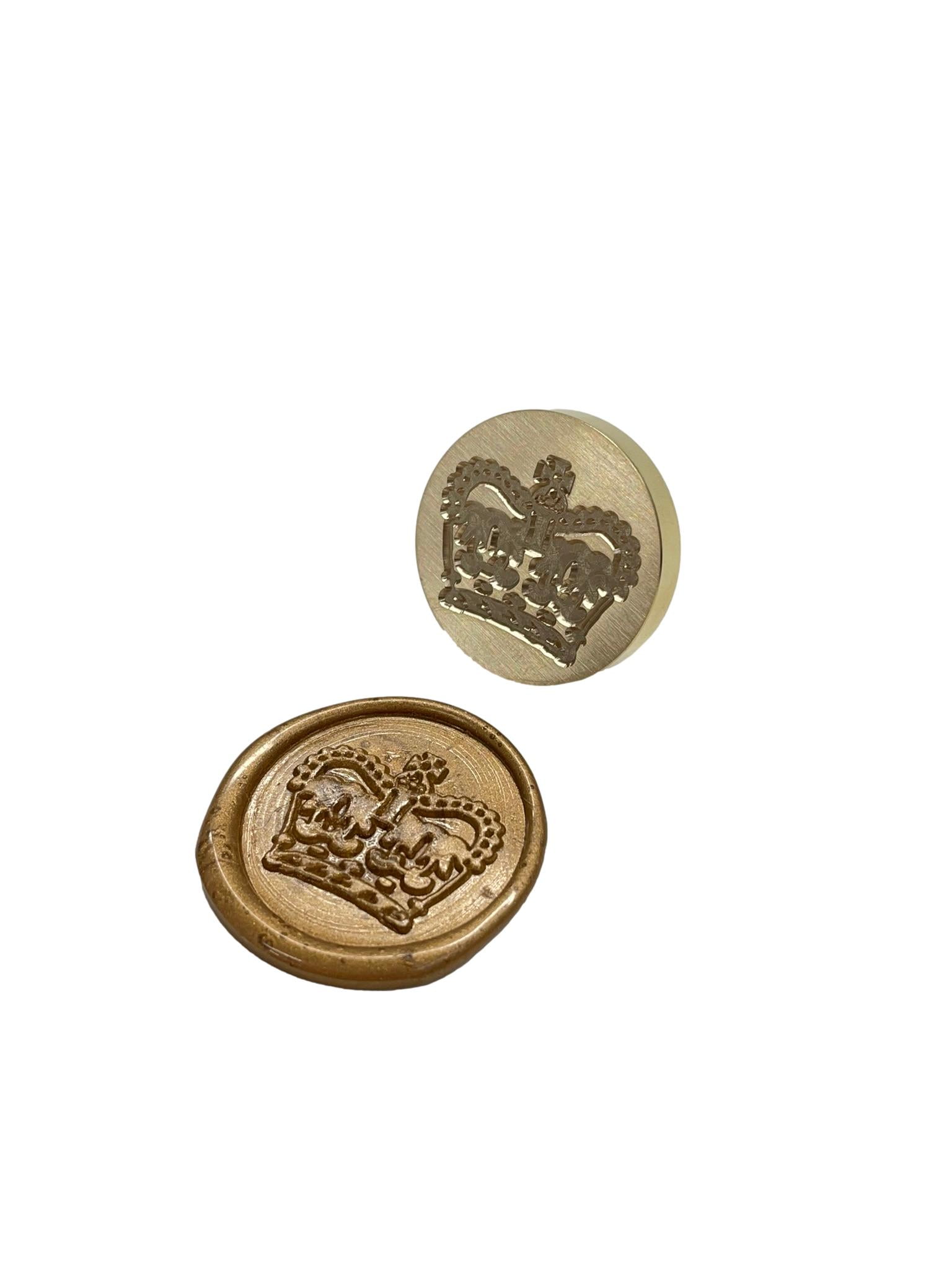 Syntego Wax Seal Brass Stamp Crown 25mm Sealing Vintage Wax Stamp Head Only