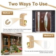 thumbnail image 4 of Uxcell 2-Pack Magnetic Shopkeepers Bell for Door Opening, 1.6inch/4cm Beech Vintage Wind Chime Doorbell with Brass Bell for Front Porch/Garden/Backyard [Beige, C Shape], 4 of 6