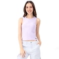 thumbnail image 1 of Crop Top Con Canales Para Mujer Quarry Color Morado Claro, 1 of 4